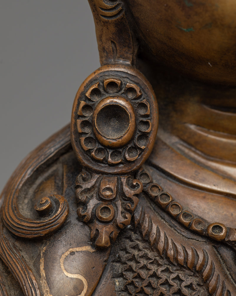 Guru Rinpoche Antique Oxidized Statue | A Symbol of Tantric Mastery