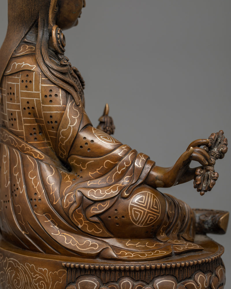 Guru Rinpoche Antique Oxidized Statue | A Symbol of Tantric Mastery