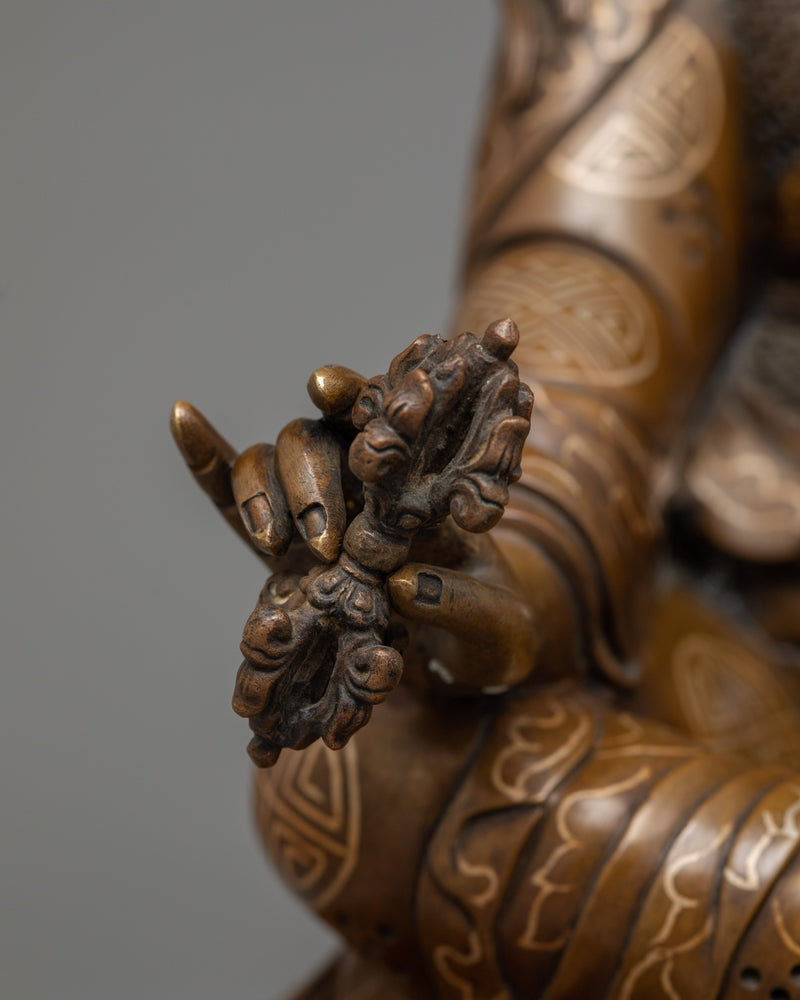 Guru Rinpoche Antique Oxidized Statue | A Symbol of Tantric Mastery