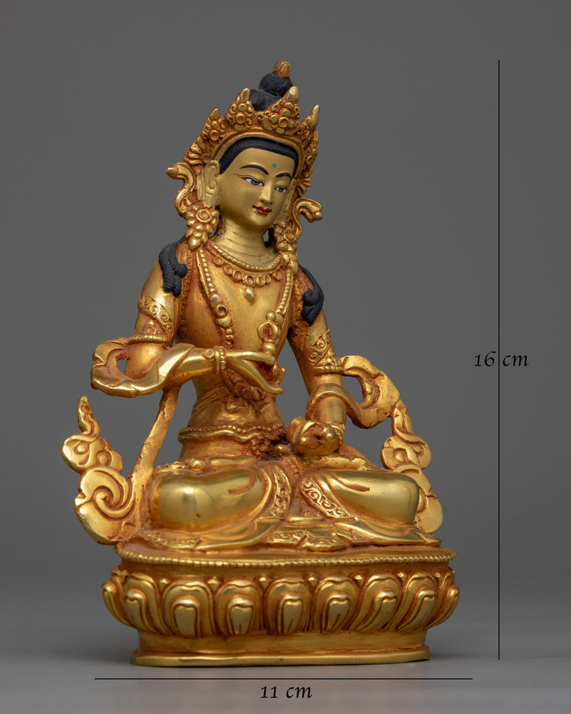 Gold-Gilded Vajrasattva Purity Deity Statue | A Symbol of Spiritual Cleansing