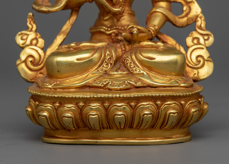 Gold-Gilded Vajrasattva Purity Deity Statue | A Symbol of Spiritual Cleansing