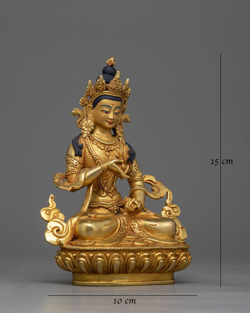 Vajrasattva Gold-Gilded 15cm Statue | A Symbol of Purification and Enlightenment