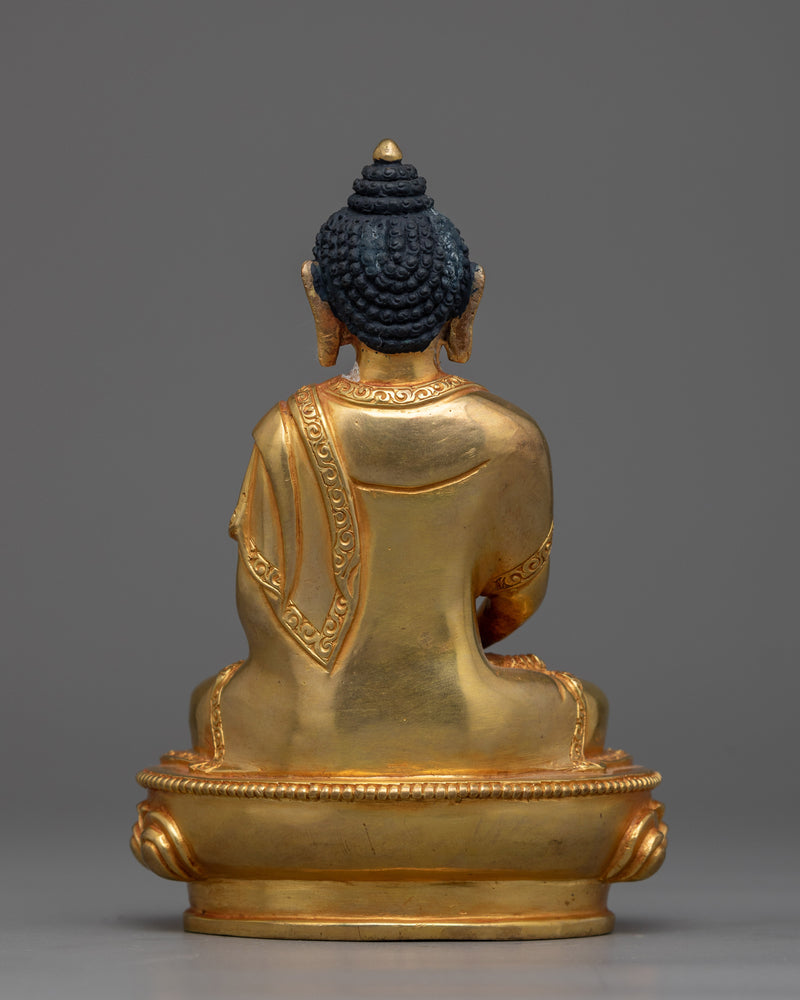 Amitabha Buddha Gold-Gilded 14cm Statue | A Beacon of Infinite Light and Compassion