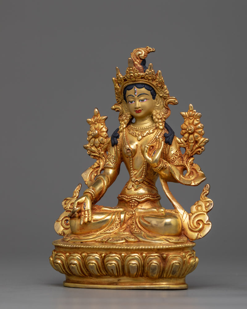 white-tara-15cm-gold-gilded