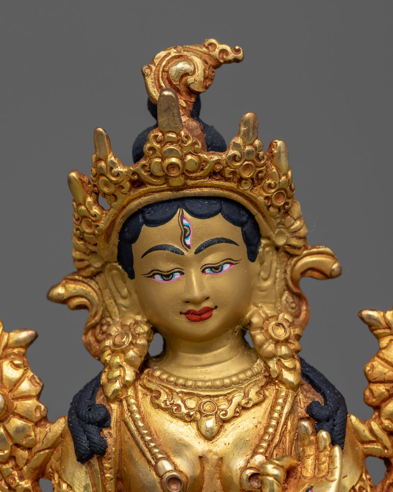 white-tara-15cm-gold-gilded