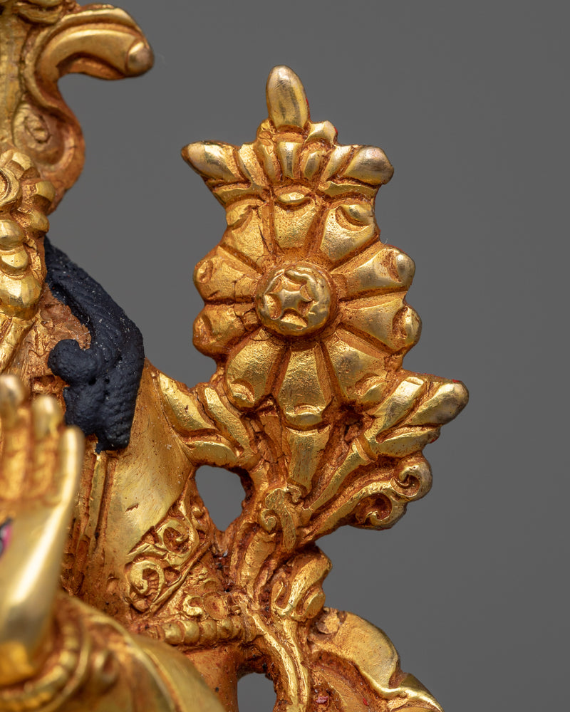 White Tara 15cm Gold-Gilded Statue | A Beacon of Compassion and Healing