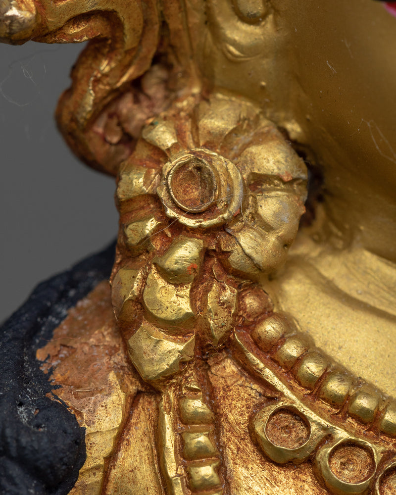 Manjushri Small Gold-Gilded Statue | A Beacon of Wisdom and Enlightenment