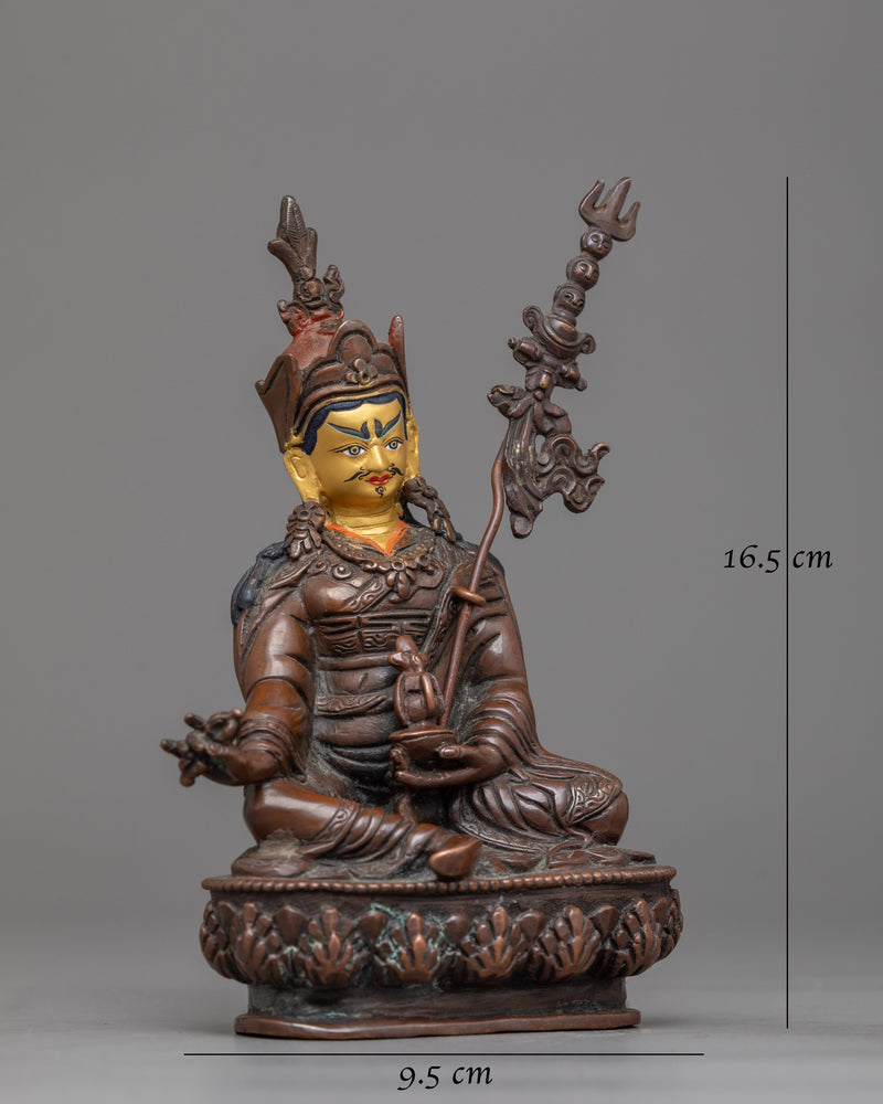 Guru Rinpoche Small Oxidized Statue | Beacon of Vajrayana Enlightenment