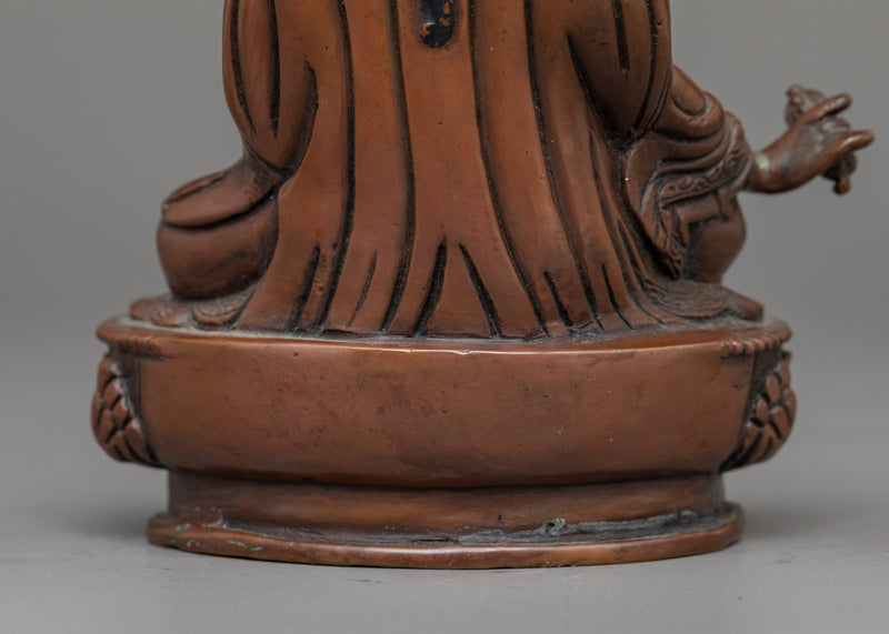 Guru Rinpoche Small Oxidized Statue | Beacon of Vajrayana Enlightenment