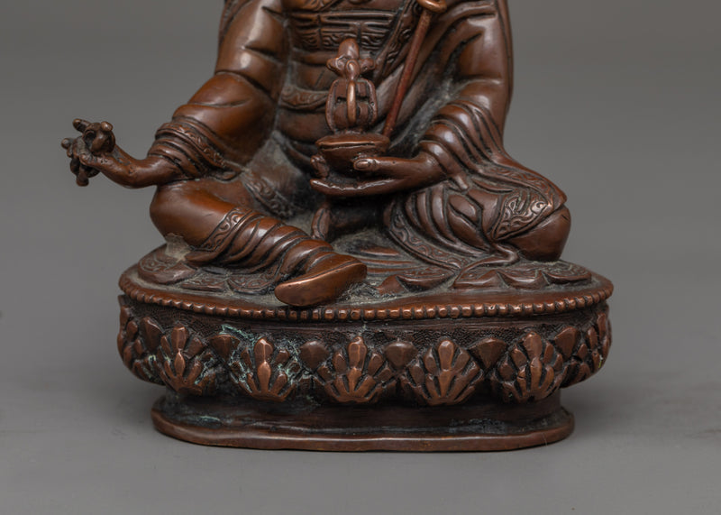 Guru Rinpoche Small Oxidized Statue | Beacon of Vajrayana Enlightenment