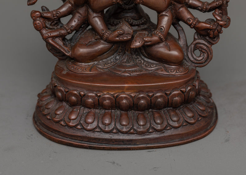 Goddess Cundi Oxidized Statue | Symbol of Compassionate Wisdom