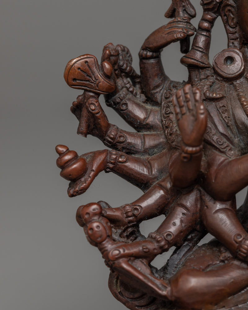 Goddess Cundi Oxidized Statue | Symbol of Compassionate Wisdom