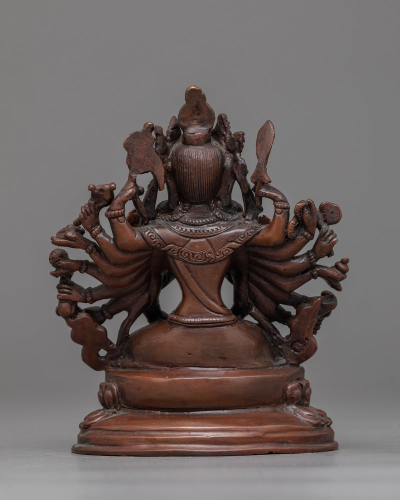 Goddess Cundi Oxidized Statue | Symbol of Compassionate Wisdom