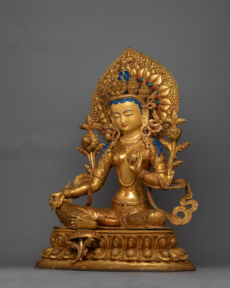 green-tara-49cm-gold-gilded