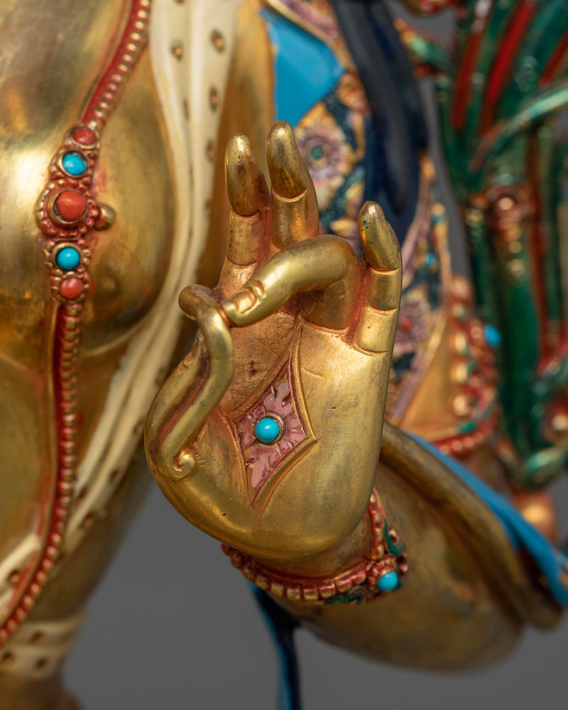 Green Tara Colored Statue | A Radiant Symbol of Compassion and Enlightenment