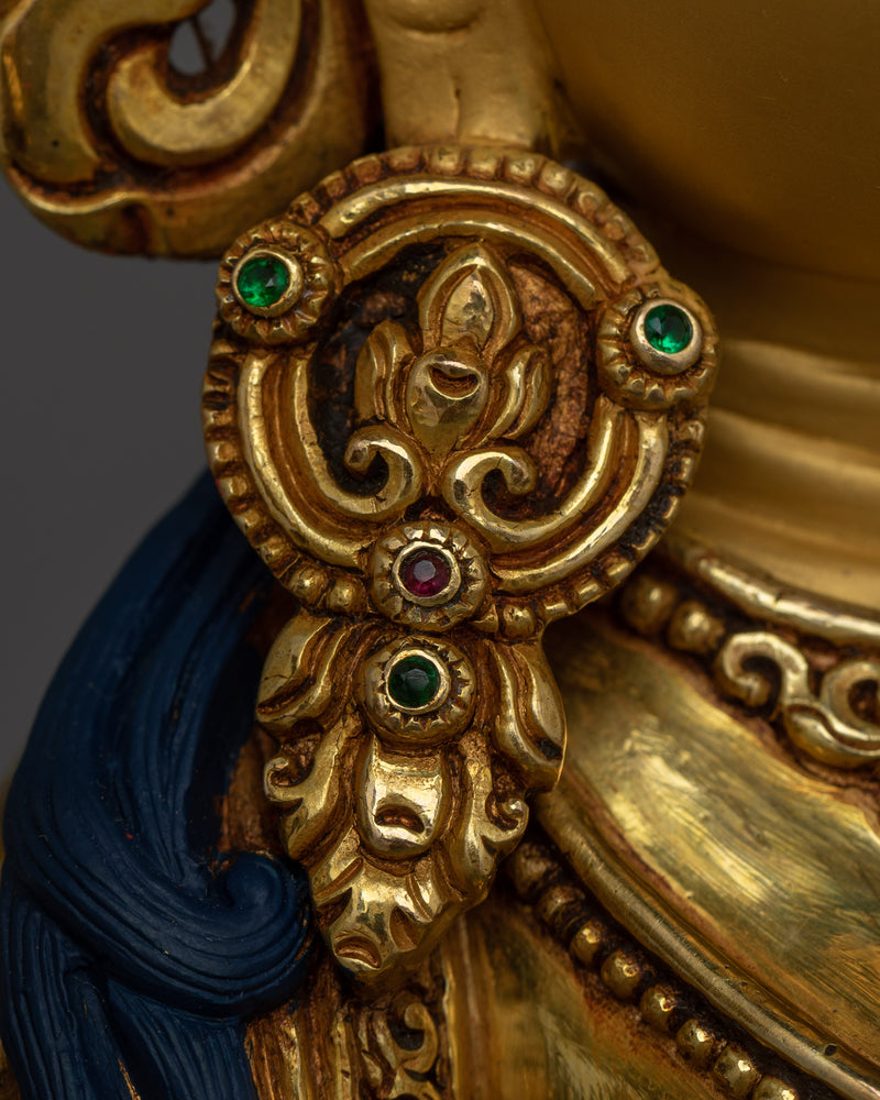 Green Tara Gold-Gilded 32cm Statue | A Radiant Symbol of Compassion and Protective