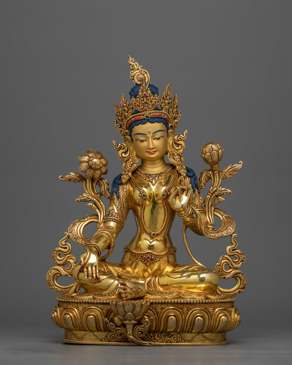 green-tara-gold-gilded-32cm