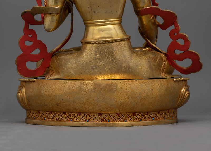 White Tara Gold-Gilded 50cm Statue | A Radiant Symbol of Compassion and Longevity