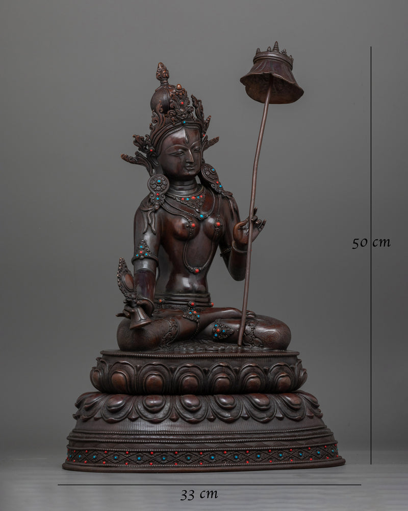 Dukar Beautiful Darken Oxidized Statue | A Symbol of Protection and Serenity