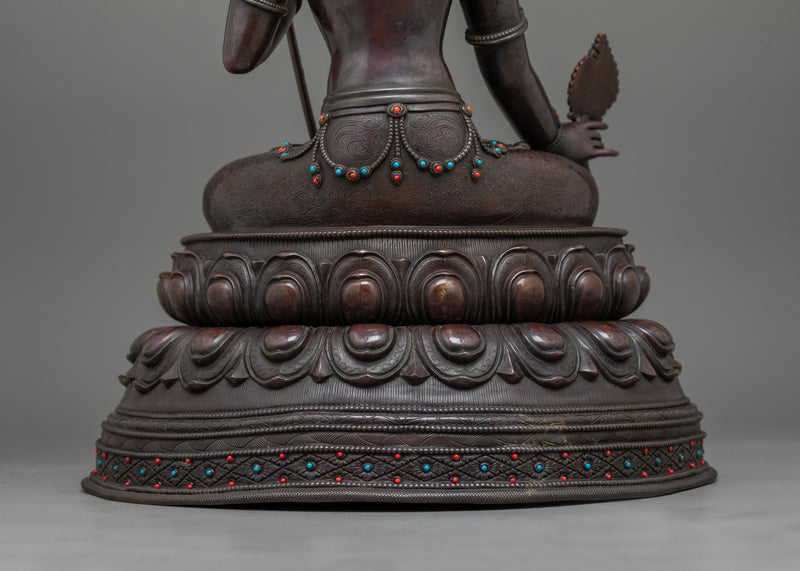 Dukar Beautiful Darken Oxidized Statue | A Symbol of Protection and Serenity