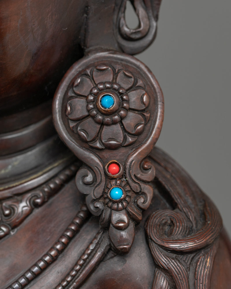 Dukar Beautiful Darken Oxidized Statue | A Symbol of Protection and Serenity