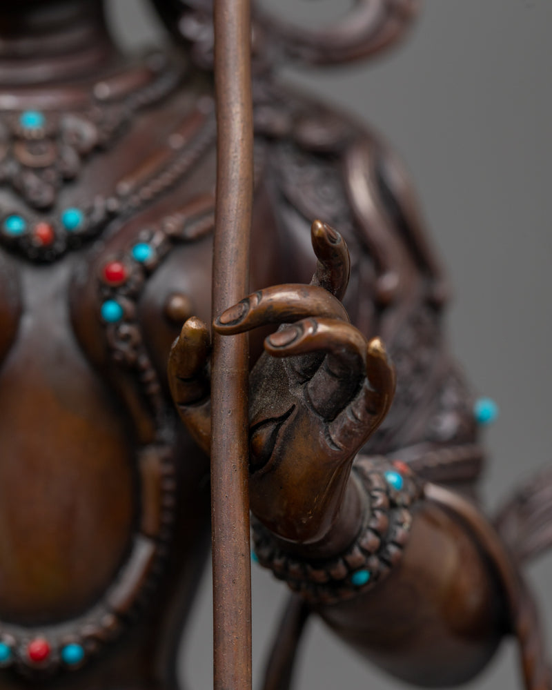 Darken Oxidized Dukar Statue | A Symbol of Protection and Serenity