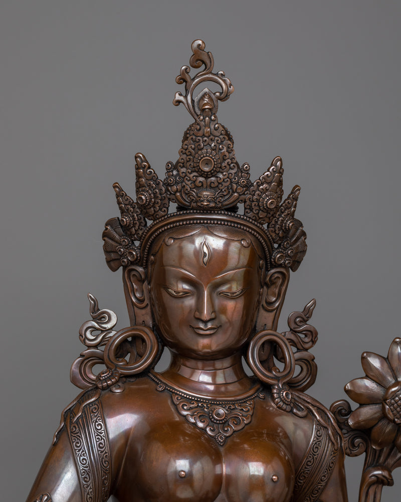 standing-white-tara-oxidized-copper