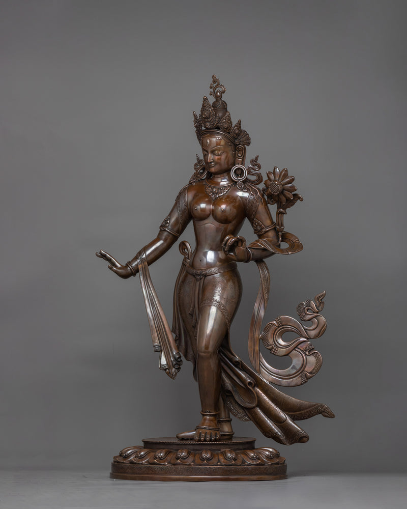 standing-white-tara-oxidized-copper