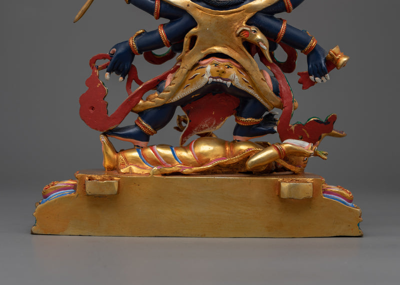 Six-Arms Mahakala Handcrafted Statue | A Beacon of Sacred Power