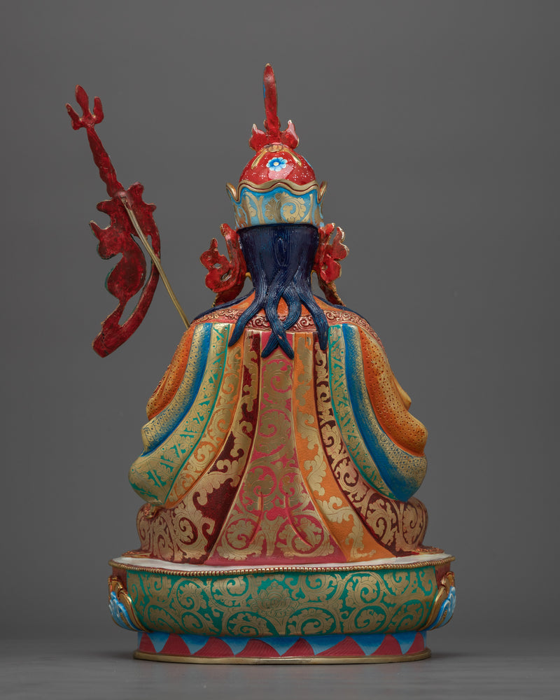 Guru Rinpoche A Tantric Master Colored Statue | Embodiment of Wisdom and Power