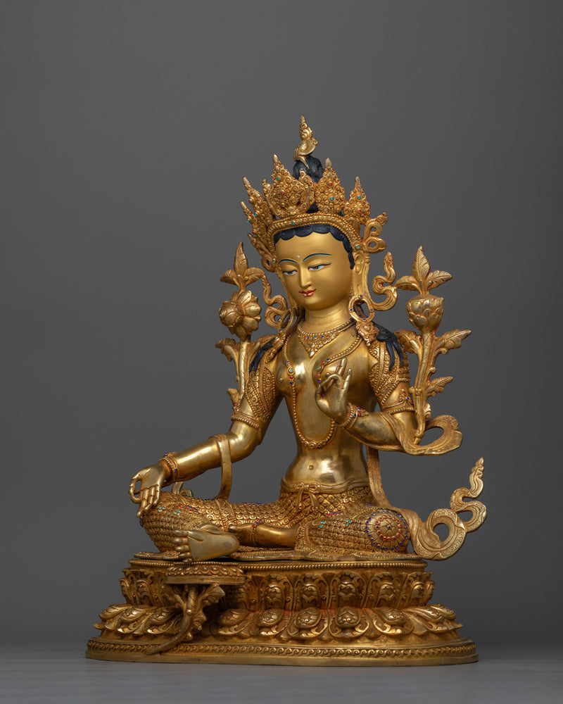 green-tara-48cm-gold-gilded