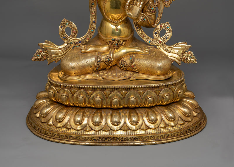 Insight Wisdom Deity Manjushri 53cm Statue | Embodiment of Knowledge and Enlightenment