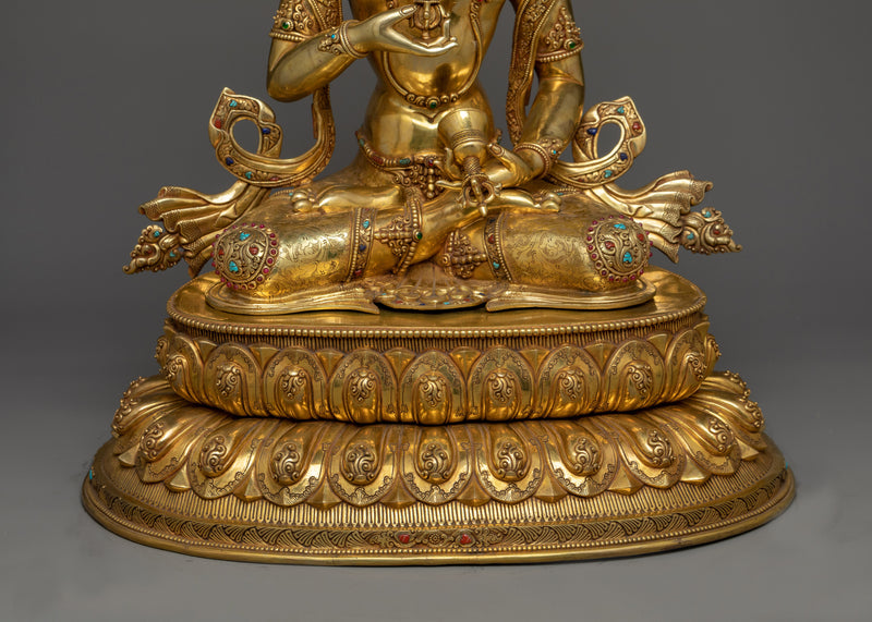 Vajrasattva Gold Gilded 54cm Statue | Embodiment of Purity and Enlightenment