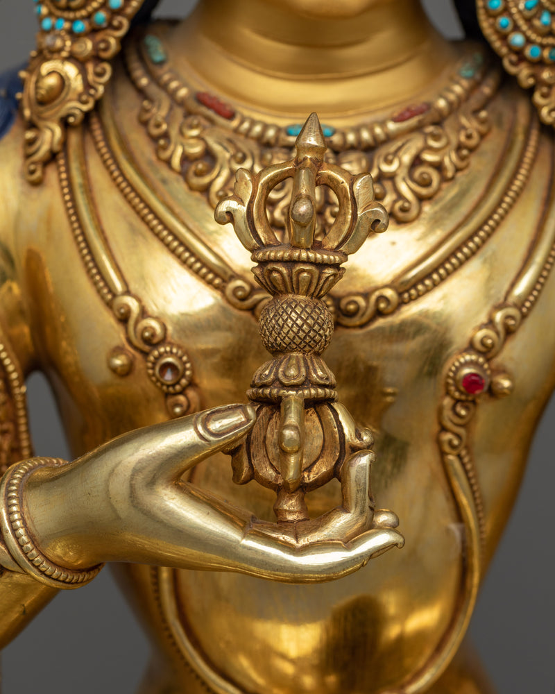 Vajrasattva Gold Gilded 54cm Statue | Embodiment of Purity and Enlightenment