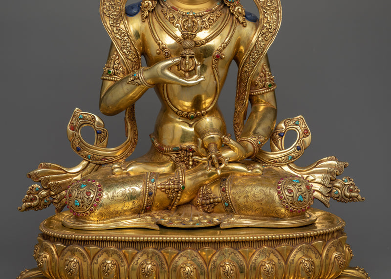 Vajrasattva Gold Gilded 54cm Statue | Embodiment of Purity and Enlightenment