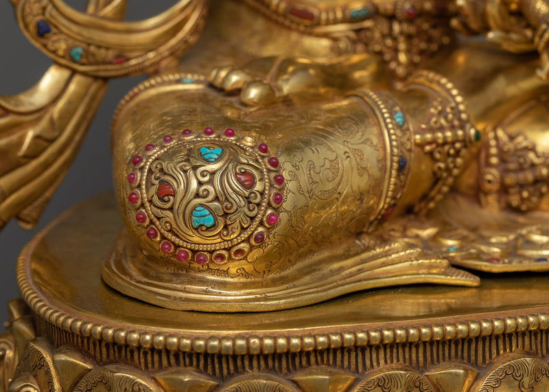 Vajrasattva Gold Gilded 54cm Statue | Embodiment of Purity and Enlightenment