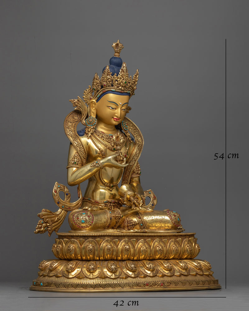 Vajrasattva Gold Gilded 54cm Statue | Embodiment of Purity and Enlightenment