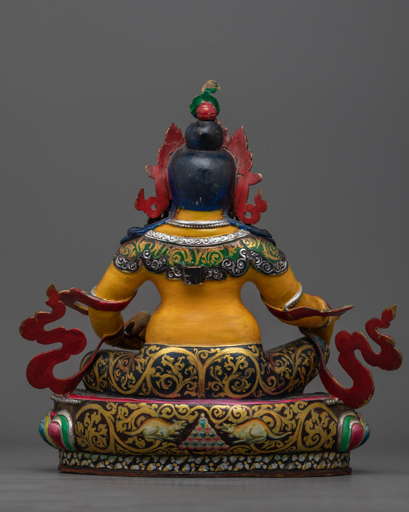 Dzambhala Yellow Colored Statue | Embodiment of Wealth and Compassion