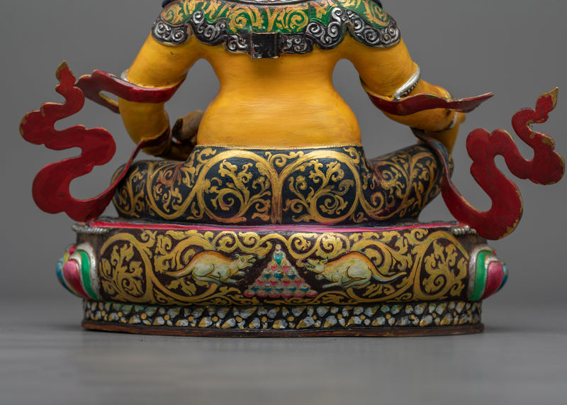 Dzambhala Yellow Colored Statue | Embodiment of Wealth and Compassion