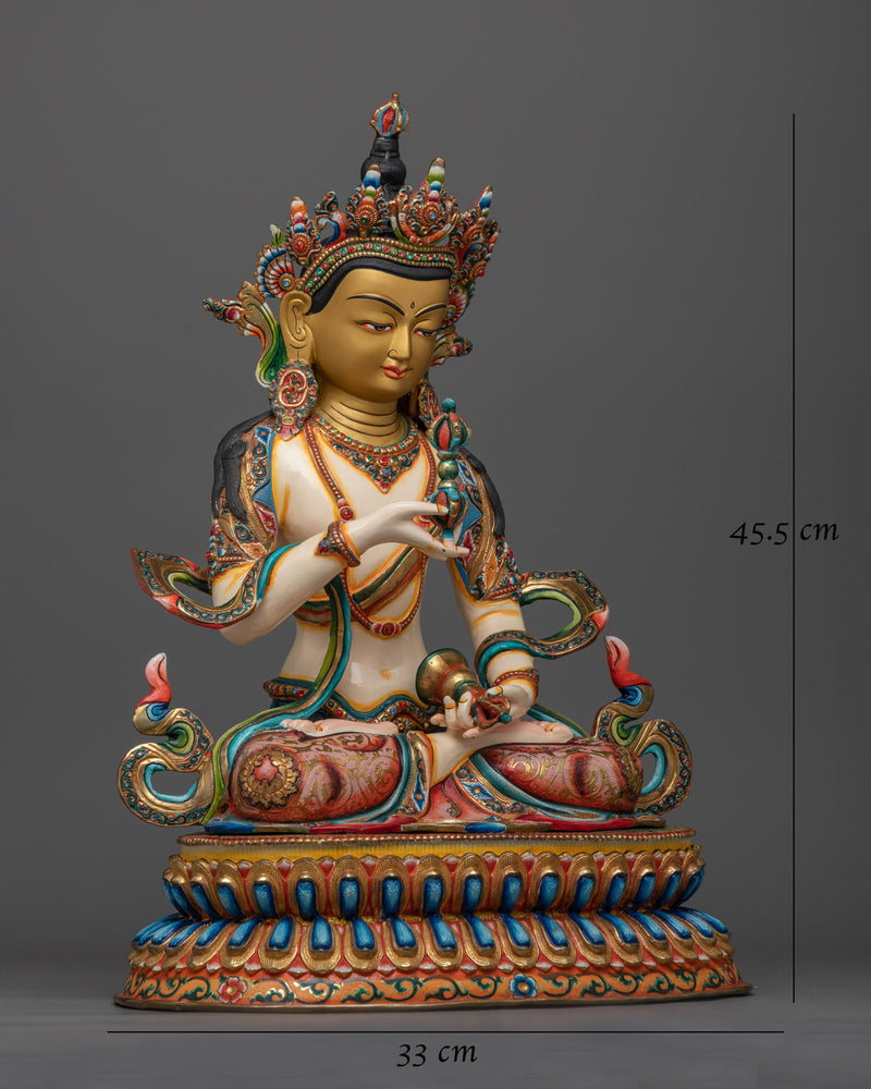 Vajrasattva White Colored Statue | Embodiment of Purity and Enlightenment