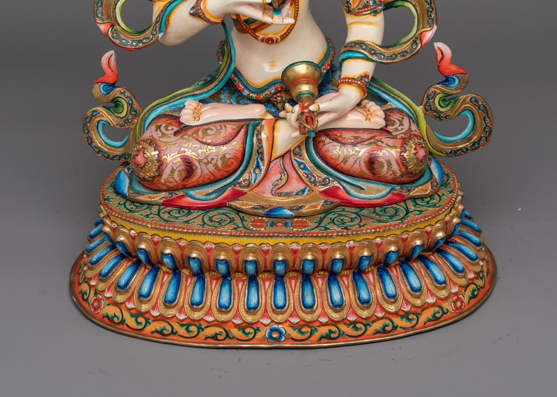 Vajrasattva White Colored Statue | Embodiment of Purity and Enlightenment