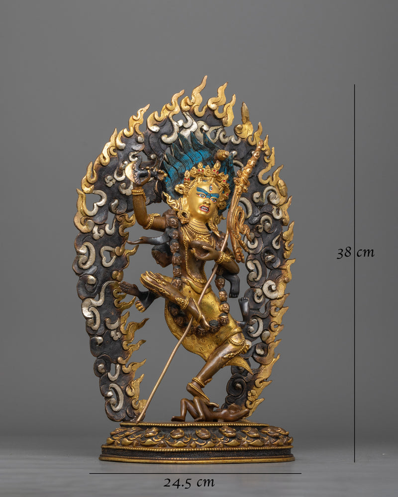 Dorje Phagmo Gold Gilded Oxidized Statue | Embodiment of Feminine Wisdom and Power