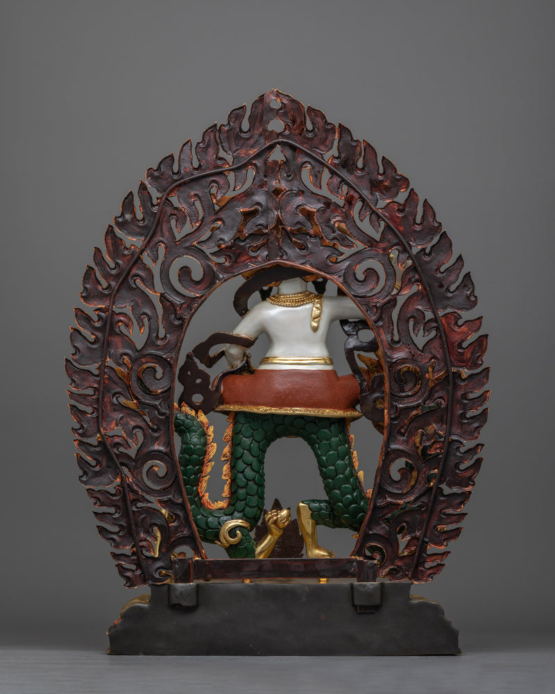 White Dzambhala Colored Sculpture | Embodiment of Wealth and Compassion