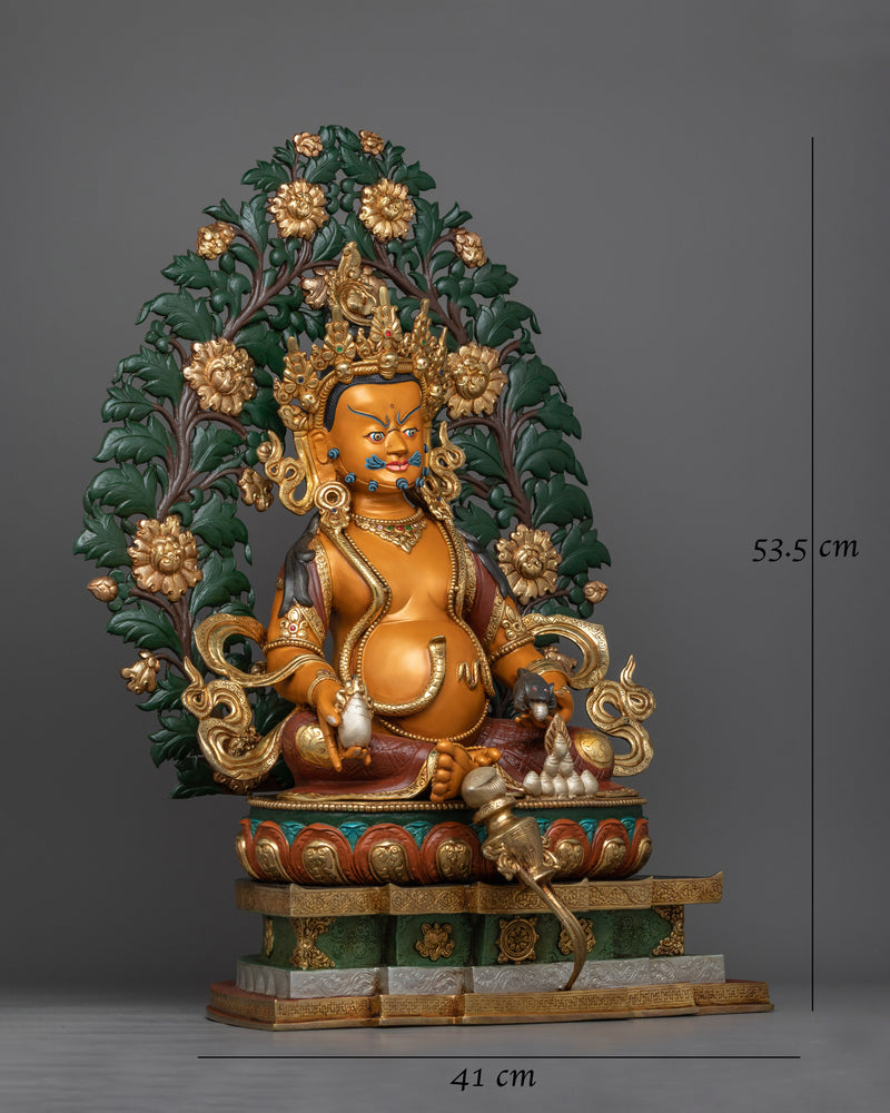 Yellow Dzambhala Colored Statue | Embodiment of Wealth and Compassion