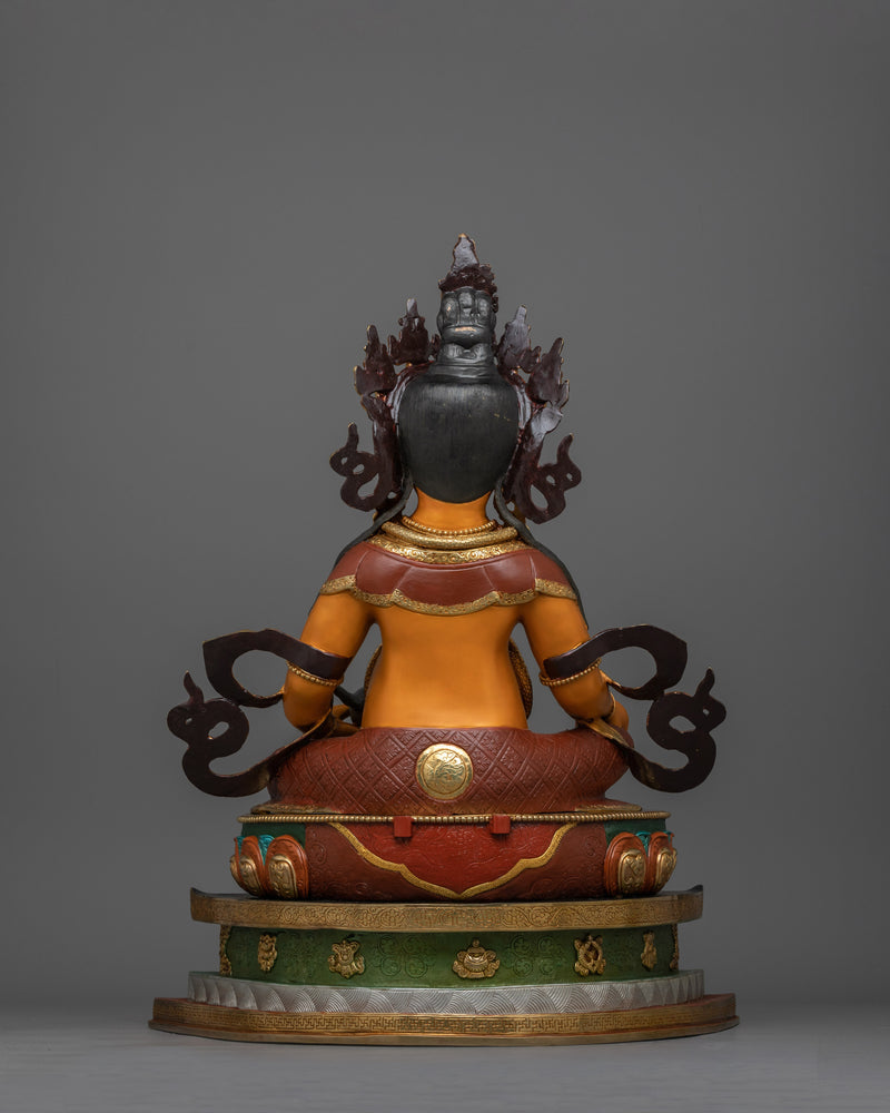 Yellow Dzambhala Colored Statue | Embodiment of Wealth and Compassion