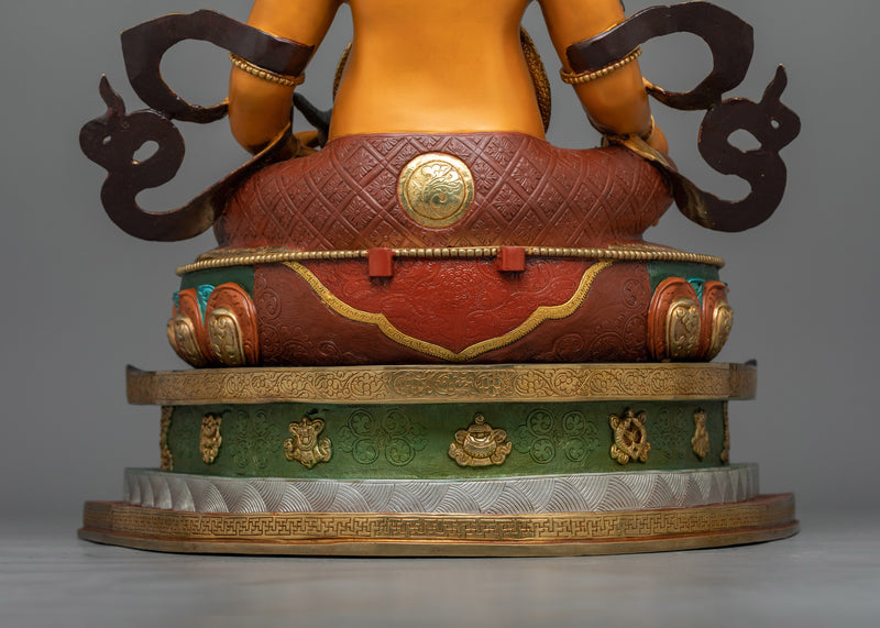 Yellow Dzambhala Colored Statue | Embodiment of Wealth and Compassion