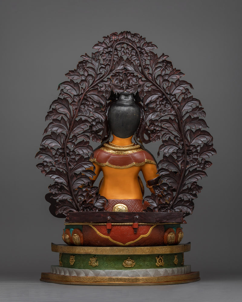 Yellow Dzambhala Colored Statue | Embodiment of Wealth and Compassion