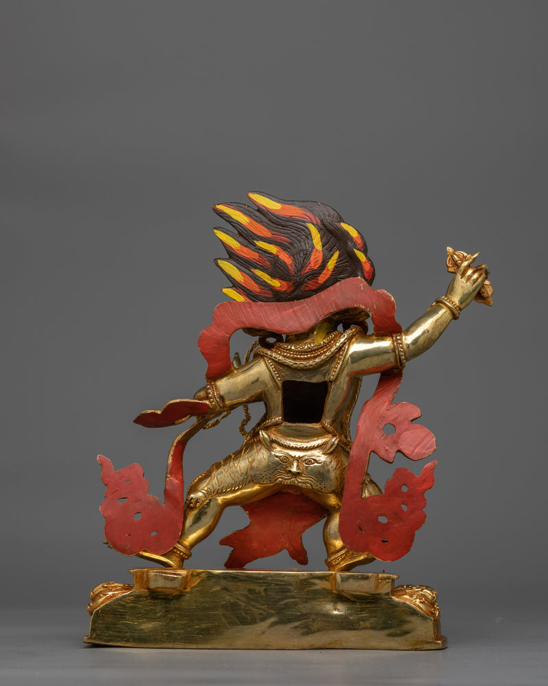 Vajrapani Gold Gilded Statue | Embodiment of Power and Protection