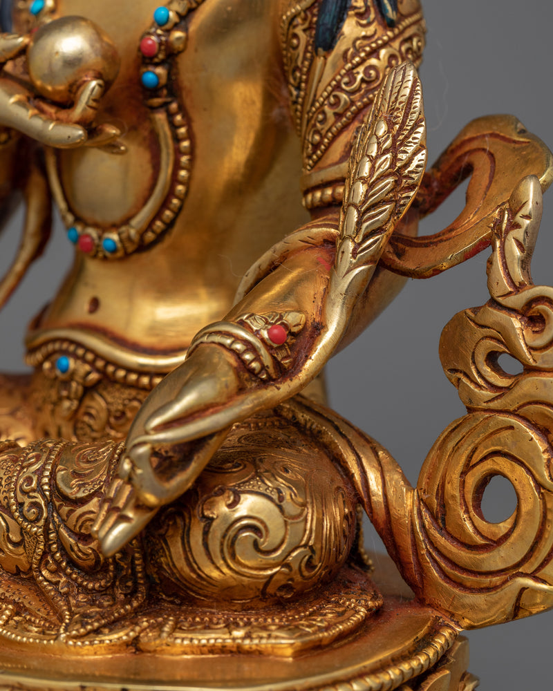 Kshitigarbha Gold Gilded Statue | Beacon of Compassionate Vows