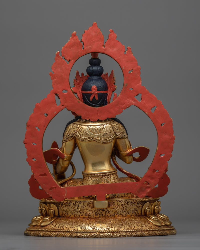 Kshitigarbha Gold Gilded Statue | Beacon of Compassionate Vows